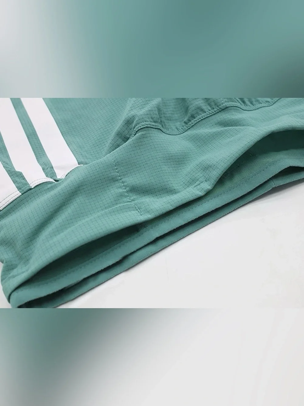 adidas Adizero 3 stripe Men’s Athletic Running Shorts Teal White Stripes JV7162